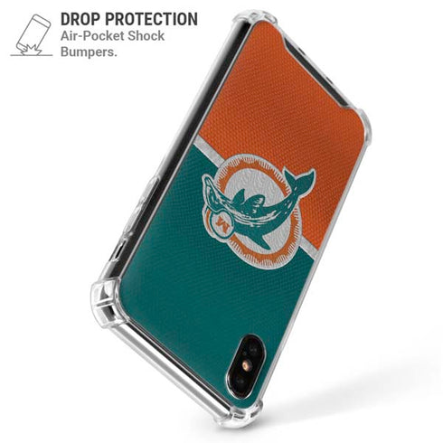 NFL Miami Dolphins Vintage iPhone XS Max Clear Case